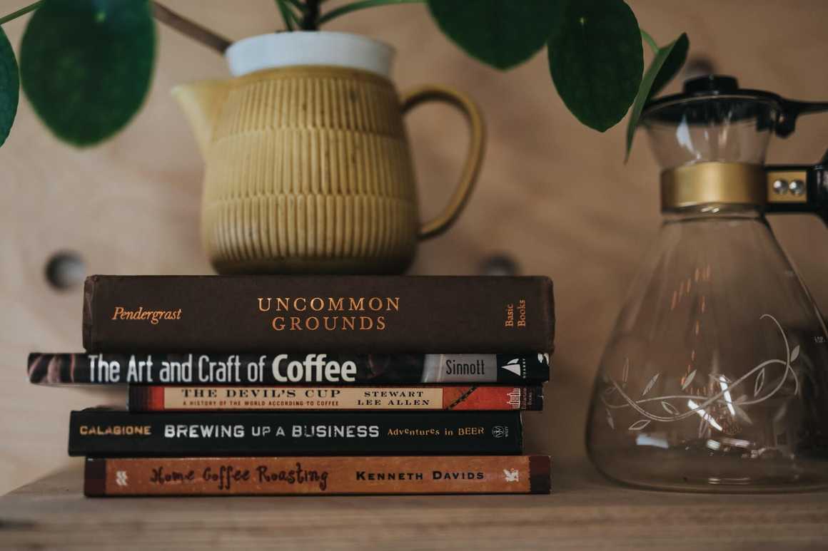 Books with a cup of coffee